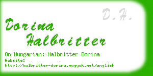 dorina halbritter business card